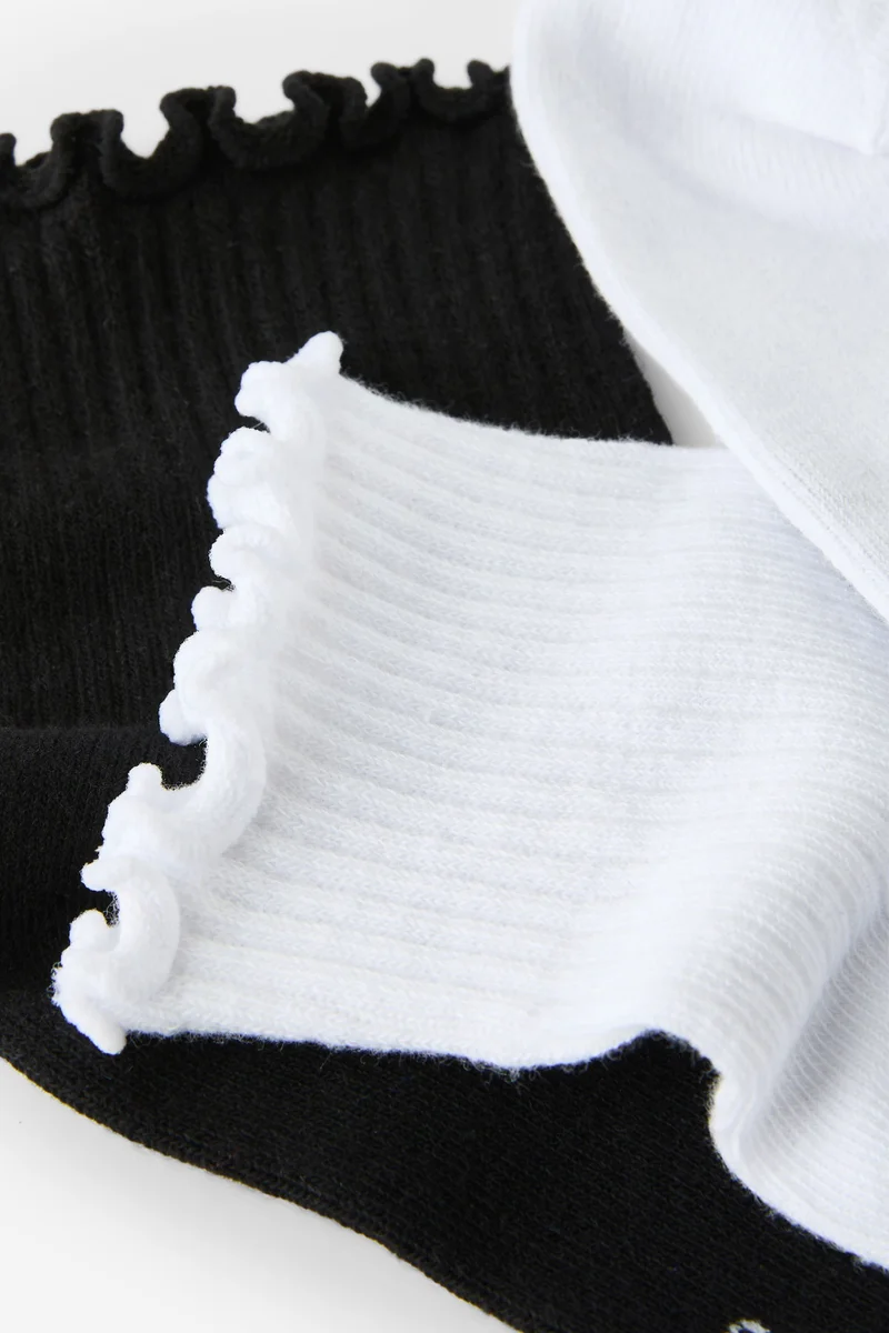 روبي زوج مثالي بكشكش مضلع للكاحل عبوتين